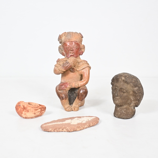 Föremål i lergods, 4st.