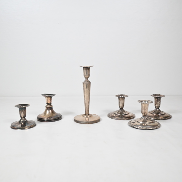 Ljusstakar i silver, 6st, 830.