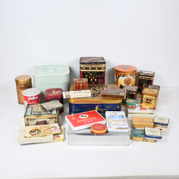 Plåtburkar, 30st, 19/2000-tal.