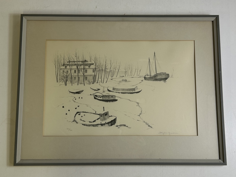 Litografi 141/310 signerad Björn Jonsson