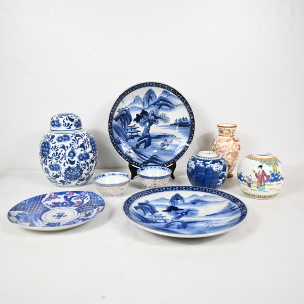 Porslin, 9 delar, Kina.