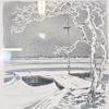 Roland Svensson (1910-2003), "Pelarvinter vid svansbryggan", färglitografi, signerad och numrerad.