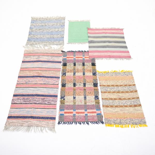 Trasmattor, 6st, textil. 