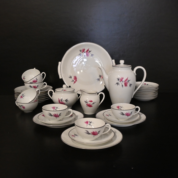Kaffeservis, 32 delar, porslin, Lidköping, 1900-tal.