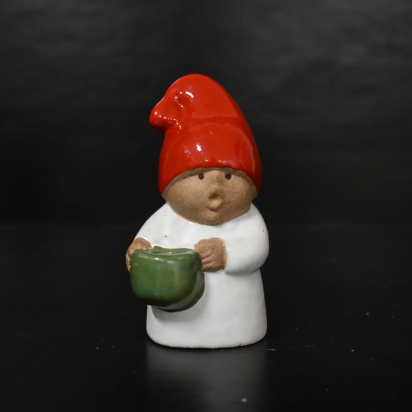 Lisa Larson, figurin, "Tomtenisse" ur serien "Advent", stengods, Gustavsberg.