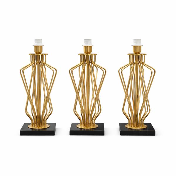 Bordslampor, 3st, mässing, Fabco Collection.