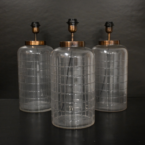 Bordslampor, 3st, "Kristallin", samtida. 