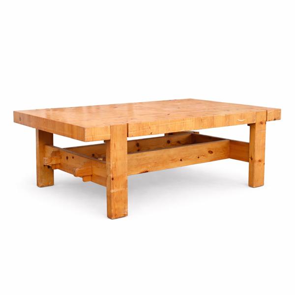 Soffbord, massivt furu, 1970-tal.