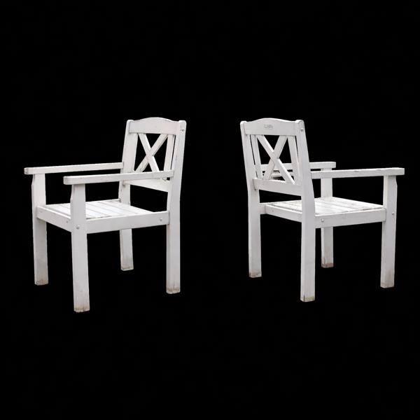 Trädgårdsstolar, ett par, KWA, samtida.