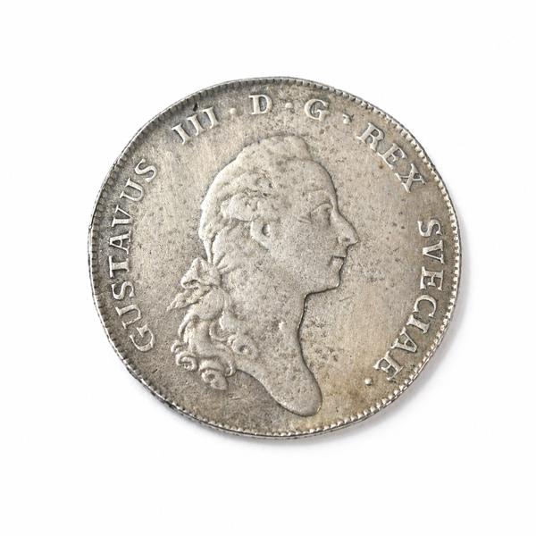 Silvermynt, Gustav III, 1 riksdaler, 1776.