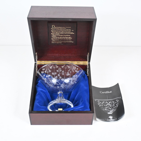 Lisa Bauer, skål, glas, "Linnea", Kosta Boda.