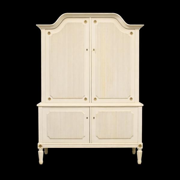 Matsalsskåp, 2-delat, gustaviansk stil, 1900-talets andra hälft.