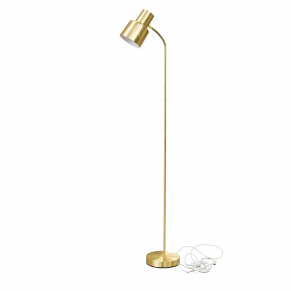 Golvlampa, gulmetall, EWÅ, 1960/70-tal. 