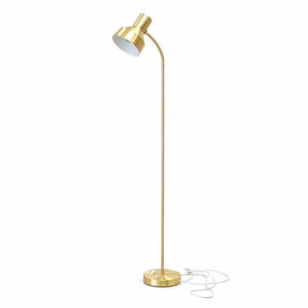 Golvlampa, gulmetall, EWÅ, 1960/70-tal.