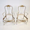 Karmstolar, ett par, rokoko, stockholmsarbete, 1700-tal.