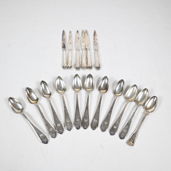 Bestick i silver, 830. 