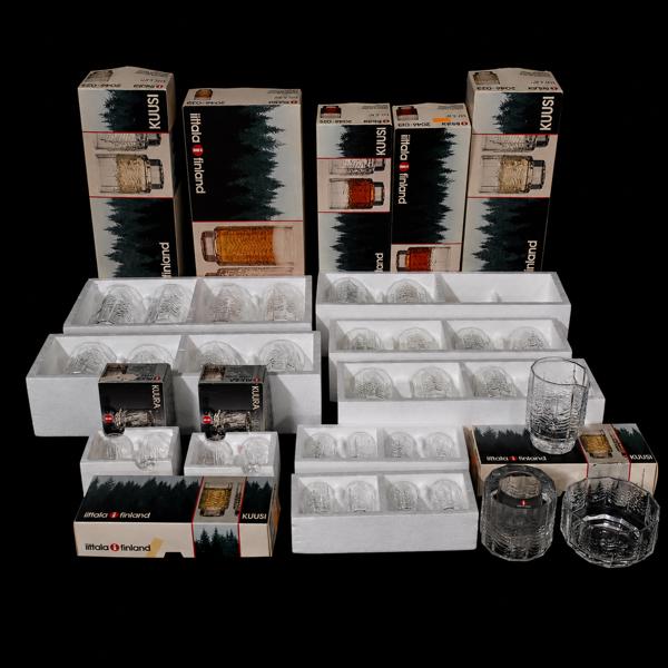 Jorma Vennola, glasservisdelar, 33st, "Kuusi", Iittala, Finland. 