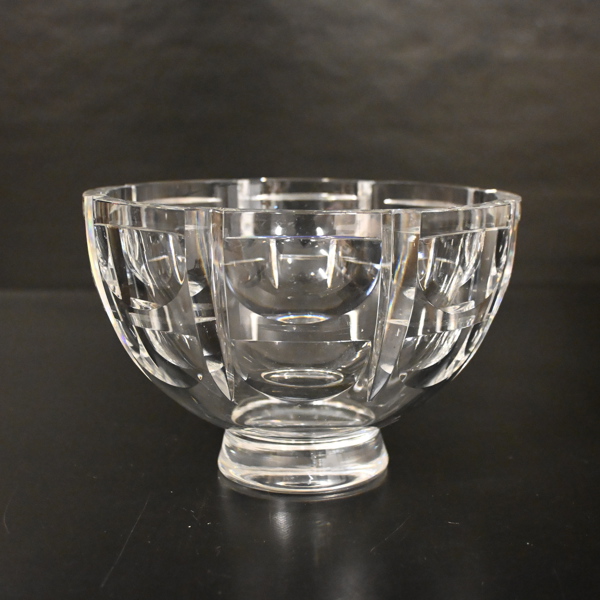 Simon Gate, skål, "Tusen Fönster", kristall, Orrefors.