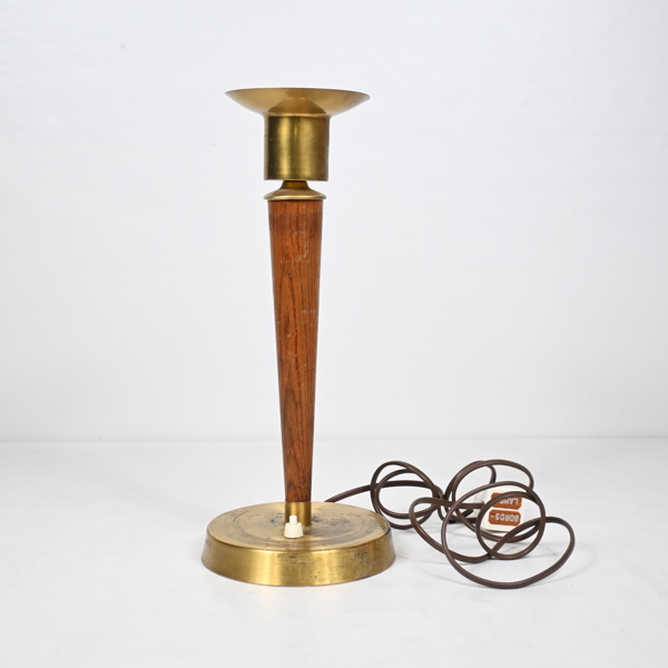 Bordslampa, mässing, 1940/50-tal.