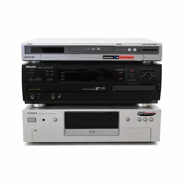 DVD- och CD-spelare, Philips & Sony, omkring 2000.