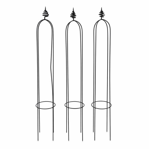 Växtställningar i smide, 3st, samtida. 