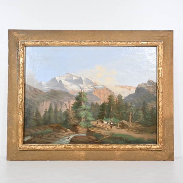 Oidentifierad konstnär, Berglandskap, daterad 1862.