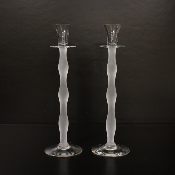 Anne Nilsson, ljusstakar, ett par, "Celeste", Orrefors.