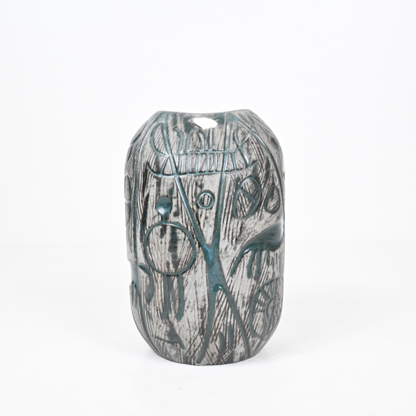 Mari Simmulson, vas, "Hedenhös", lergods, Upsala Ekeby.