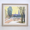 Birger Welander (1916-1985), "Domkyrkan från Svartbäcksgatan", olja på duk, signerad.