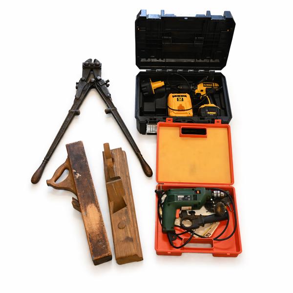 Verktyg och handmaskiner, 5 delar.