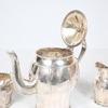 Kaffekanna, gräddsnipa samt sockerskål, silver, 1925.