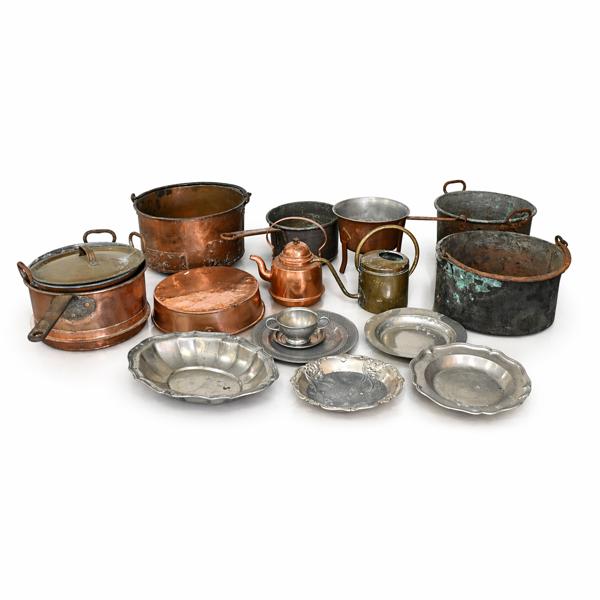 Parti metallföremål, 1900-tal.