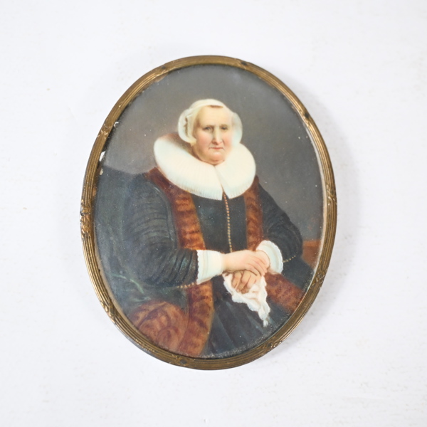 Miniatyrporträtt, gouache.