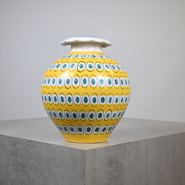 Stig Lindberg, vas, fajans, studiohanden, Gustavsberg, 1950/60-tal.