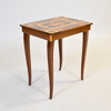 Bord med speldosa, intarsia, 1900-talets mitt.