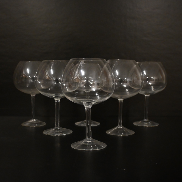 Rödvinsglas, 6st, 1900-tal.