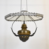 Takfotogenlampa, paraplymodell, omkring år 1900. 
