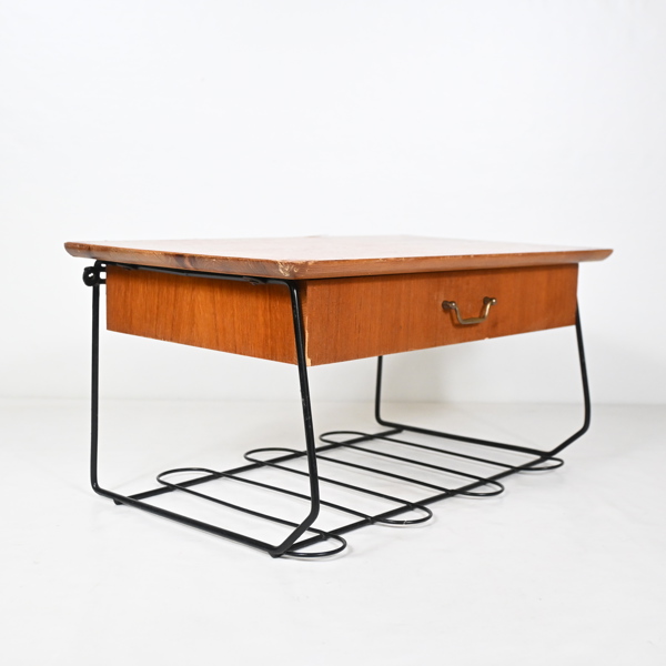 Telefonhylla, teak, 1950/60-tal.