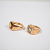 Ringar i 18k guld, 2st, stenar.