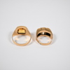 Ringar i 18k guld, 2st, stenar.