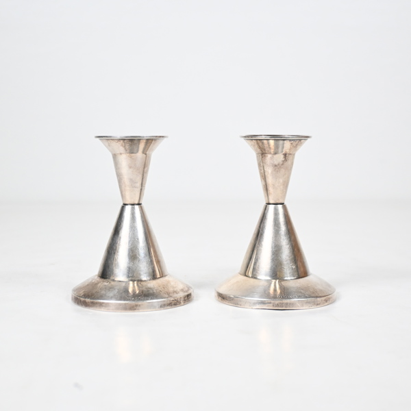 Ljusstakar, ett par, silver, 830.