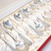 Kaffeskedar, 12st, "Uppsala", silver, 830. 