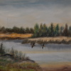 Olja på pannå, 3st, 1900-tal.