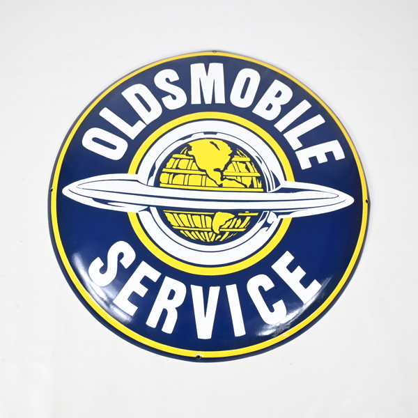 Emaljskylt, Oldsmobile Service.