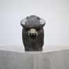 Göran Andersson, skulptur, bisonoxe, lergods, Upsala Ekeby.