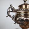 Sockerskål på fot, nysilver, omkring år 1900.