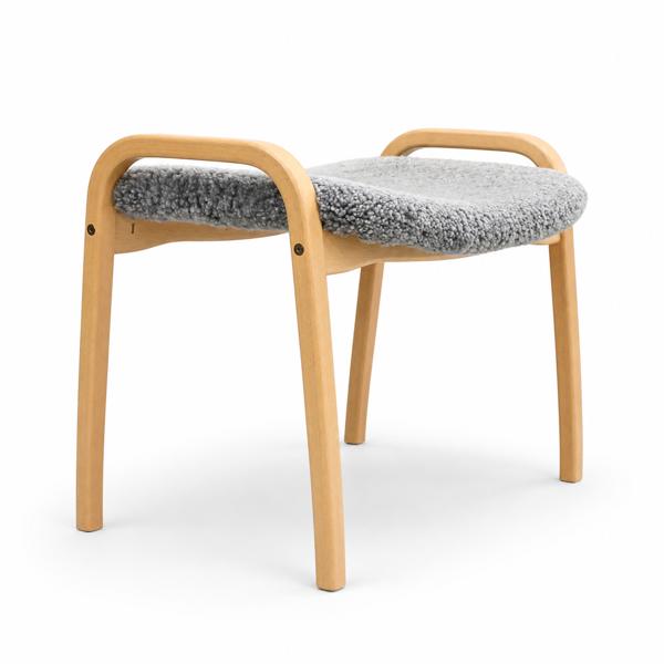 Yngve Ekström, pall, "Lamino", fårskinn, Swedese.