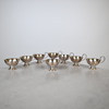 Punschkoppar i silver, 8st, 830.