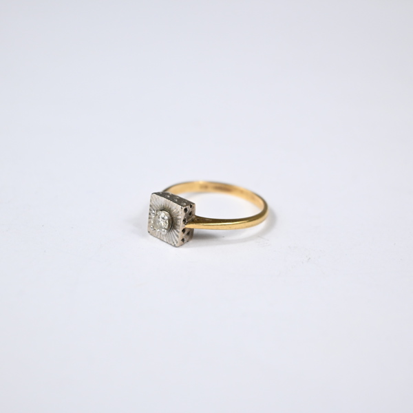 Enstensring i 18k guld, diamant.