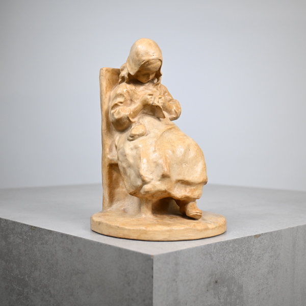Ruth Milles (1873-1941), skulptur i gips, signerad och daterad 1911.